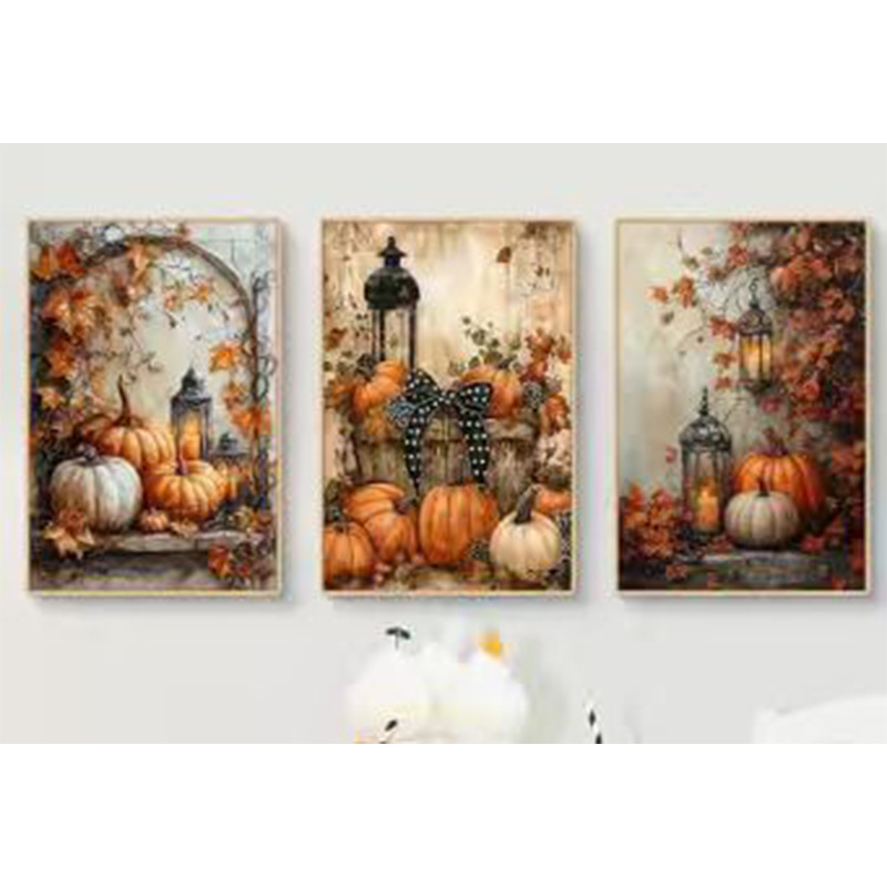 客户专用三联油画布万圣节帆布画客厅卧室床头画芯高清喷绘装饰画