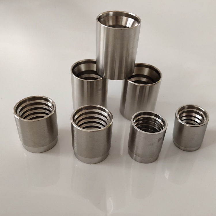 现货销售不锈钢304胶管接头扣压弯头 316液压三件套 高压油管直通