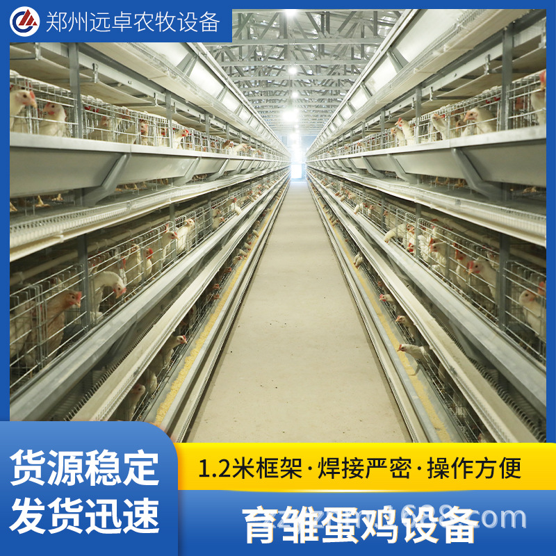 自动清粪行车喂料清粪 江西赣州四层叠H型框架式蛋鸡育雏鸡笼厂家