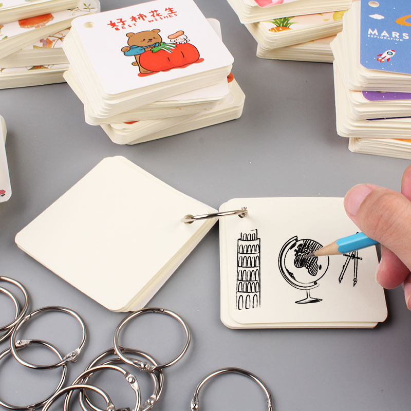 Creative Japanese Korean Cartoon Style Mini Buckle Books Iron Hoop Loading and Unloading Student Shorthand Notebook Small Notebook Wholesale