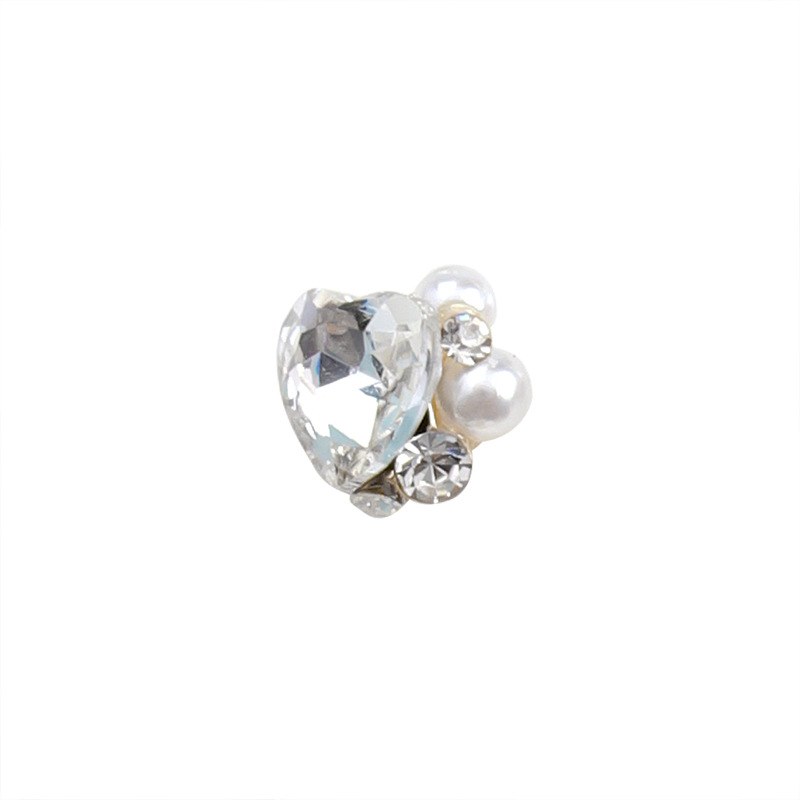 Internet Hot Bright Crystal Versatile Super Shiny Heart-Shaped Square Pearl Pile Rhinestone Nail Ornament Zs1848