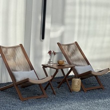 意境躺椅户外阳台庭院家用休闲椅子靠背藤椅沙发椅折叠桌椅创意