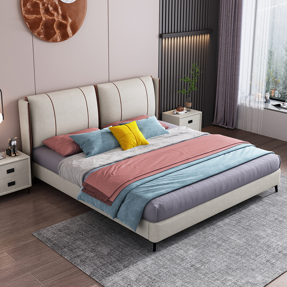 8米1.5米双人布艺床高箱储物床