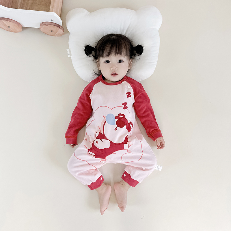 Baby Cartoon Jumpsuit Autumn Baby Cotton Wukong Cute Shape Clothes Long Sleeve Newborn Autumn Romper Baby Clothes