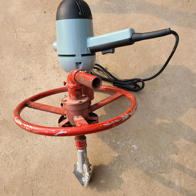 小型家用电动打井机 单相电手持式钻井机 手电钻改装水井钻机