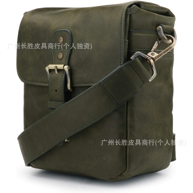 跨境真皮相机保护邮差包 时尚精致舒适多功能防震防水耐用相机包