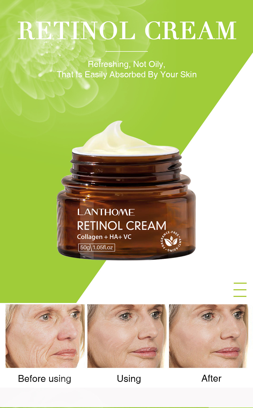 莲碧泉lanthome 视黄醇面霜滋润肌肤面霜 50ml