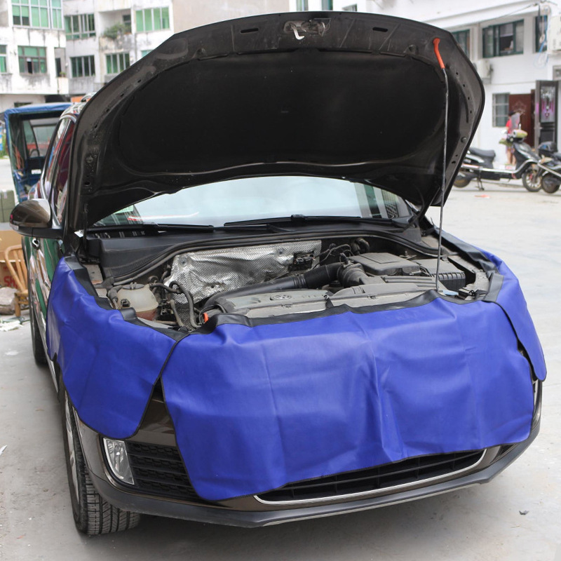 水洗皮汽车叶子板三件套4s店修车保养车身防护垫翼子板保护布