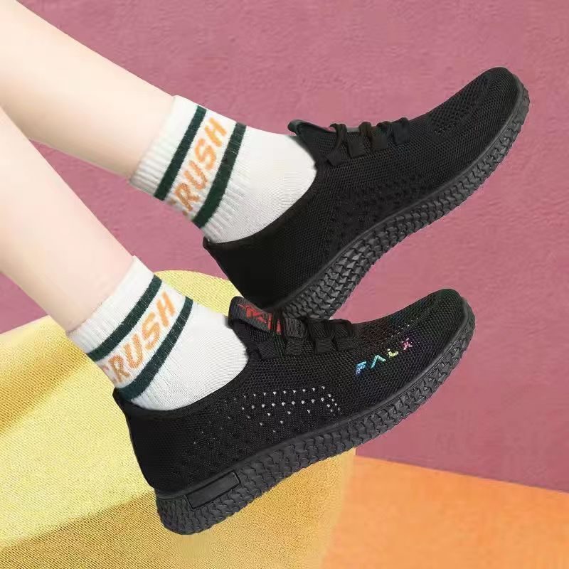 2023 New Summer Women's Shoes Mesh Casual Shoes Women's Versatile Small Red Shoes Women's Running Sneakers Women's Soft Bottom Non-Slip