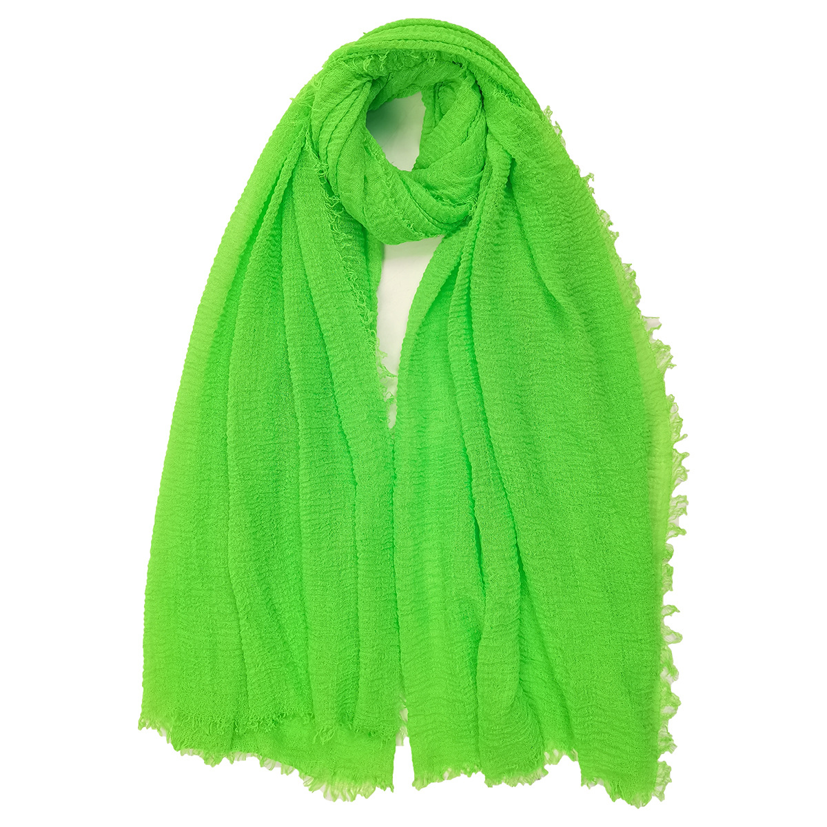 New European and American Export Exclusive for Cross-Border Fluorescent Cotton Linen Shawl Scarf