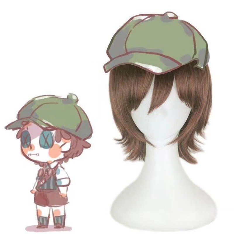 第五人格佣兵cos假发 皮肤弹簧手奈布cosplay假发 收脸反翘