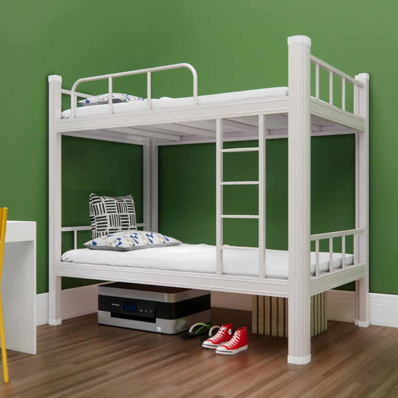 钢制上下床铁艺床双层宿舍公寓床上下铺铁架员工学生高低床厂家