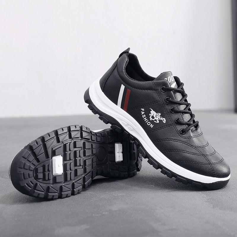 Men's Shoes Spring and Autumn 2023 New Casual Leather Men's Sneakers Non-Slip Wear-Resistant Shoes Men's Shoes All-Matching Sports Running Shoes