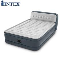 INTEX64448线拉靠背充气床垫双人双层气垫床内置电泵加厚