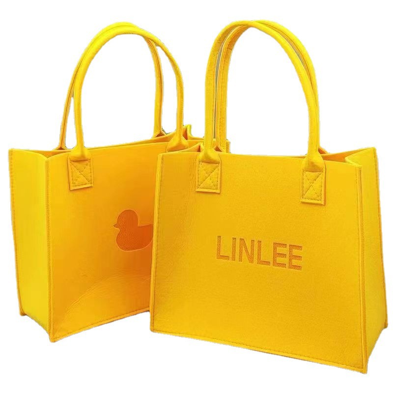 Tote Felt Bag Bear Handbag Large Capacity Shopping Bag Tote Bag Non-Woven Tote Bag Wholesale with Logo