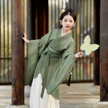 六一儿童演出汉服魏晋风清平调汉服女童班服亲子装大袖衫交领直裾