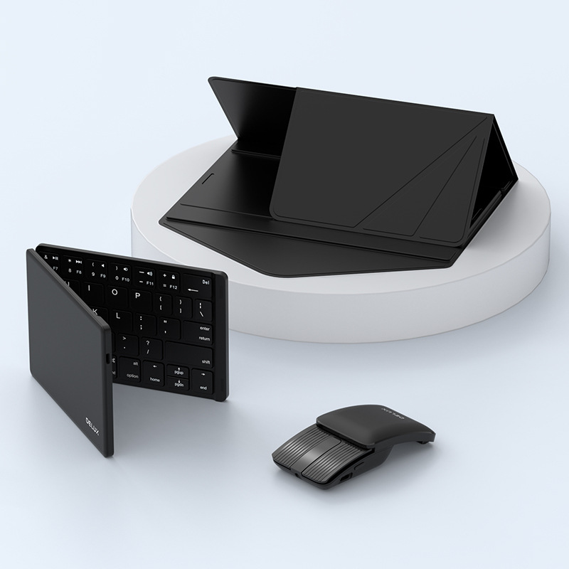 多彩MF10折叠键盘鼠标套装ipad平板专用无线蓝牙便携键盘带激光笔