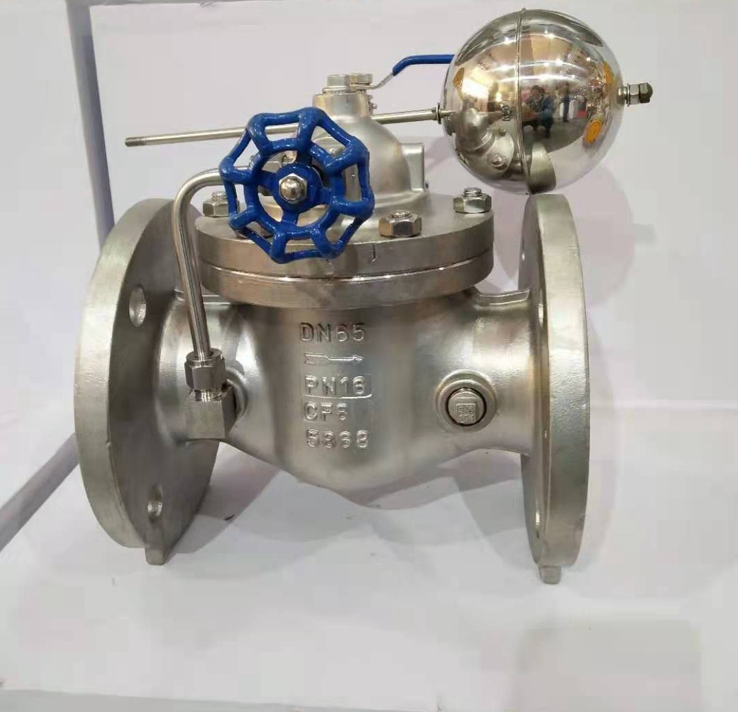 100x-25p不锈钢浮球阀dn150pn25水塔316不锈钢法兰遥控浮球阀dn80