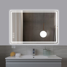 现代简约多功能防雾全身镜智能浴室镜 玻璃挂墙式方形LED灯智能镜