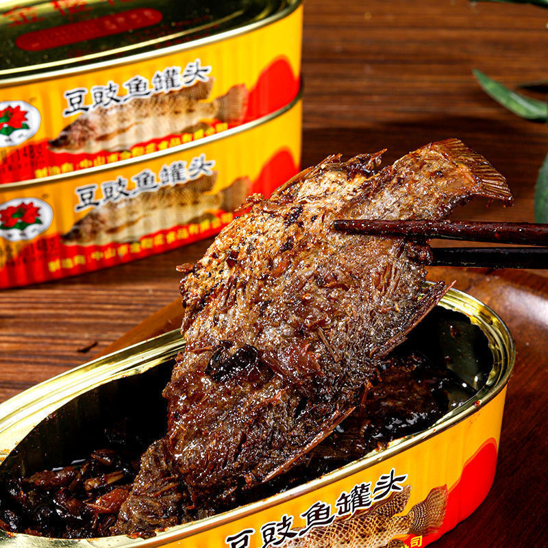 豆豉鲮鱼金钱花鱼罐头懒人即食铁罐下饭菜学生宿舍免煮鱼肉类食品
