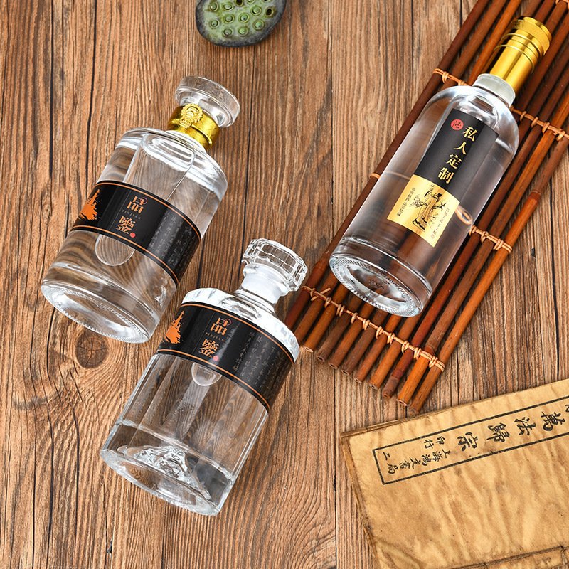 厂家批发500ml创意精致玻璃白酒瓶空瓶支持高端一斤装酒瓶