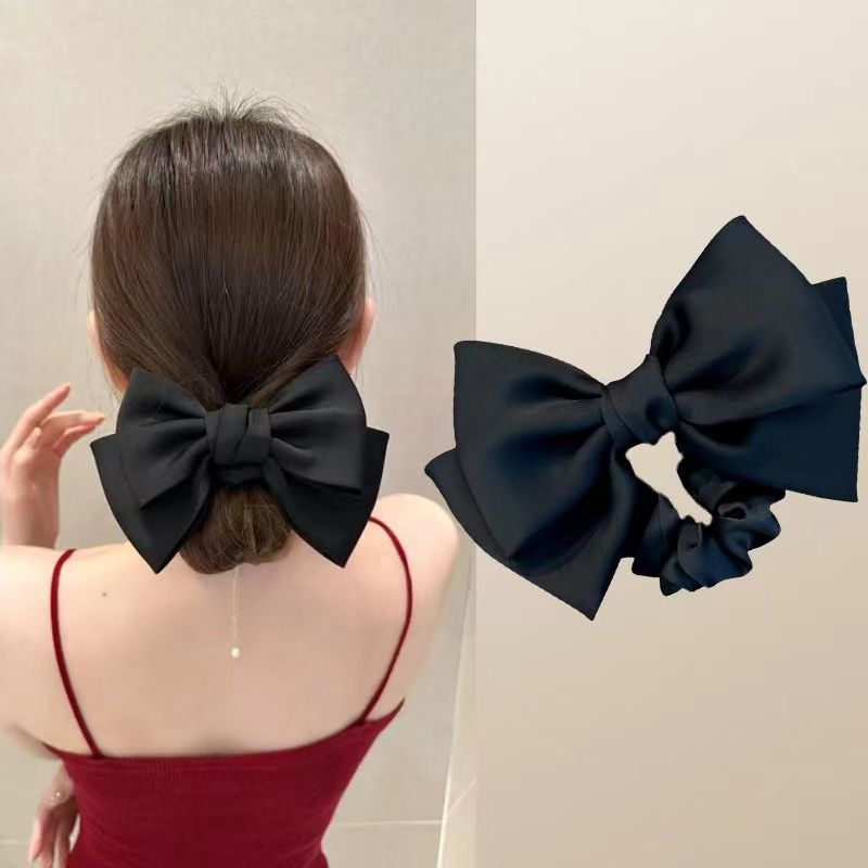Internet Celebrity Escape Princess Bowknot Large Intestine Hair Band Hair Rope Female High Sense Fabric Ponytail Rubber Band Tie Hair Rope