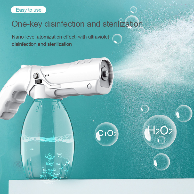 Handheld Alcohol Spray Pistol Electric Nano Spray UV Disinfection Gun Lithium Battery Charging Large Capacity 800ml