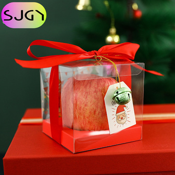 尚吉圣诞节diy苹果盒 平安夜pvc圣诞平安果礼盒材料包 苹果包装盒