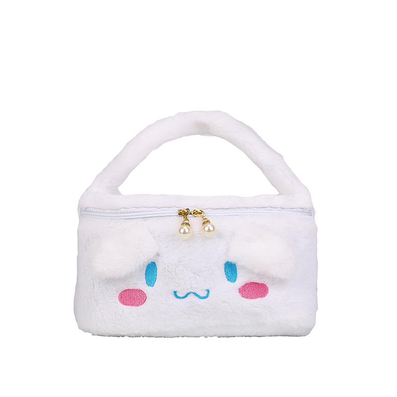 Storage Cosmetic Bag New Cute Cinnamoroll Babycinnamoroll Series Soft and Adorable Handbag Cartoon Funny Stitch Bucket Bag