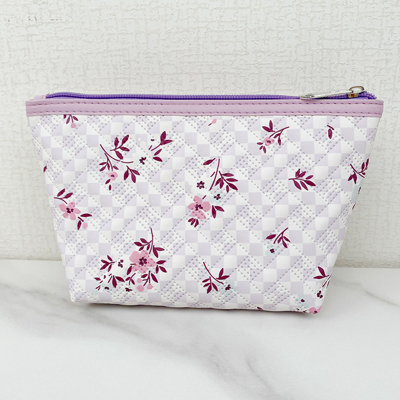 Small Floral Hexagonal Bag Women's Cosmetic Bag Outdoor Travel Storage Bag Fashion Portable Personal Hygiene Bag Portable Wholesale