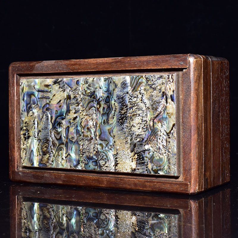 批发复古做旧花梨木镶嵌螺钿机关盒摆件木质工艺品收藏新品
