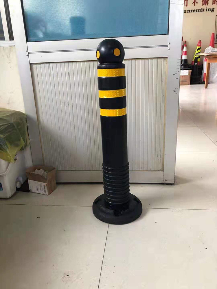 16橡胶警示柱警示桩警示柱防撞柱固定路桩地桩路障柱加厚20kg直销
