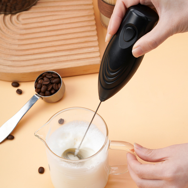 新款电池打奶器家用小型咖啡搅拌器手持牛奶起泡器无线电动奶泡机