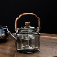 提梁壶煮茶器煮茶炉玻璃红茶泡茶壶耐高温电陶炉煮茶茶具套装家用