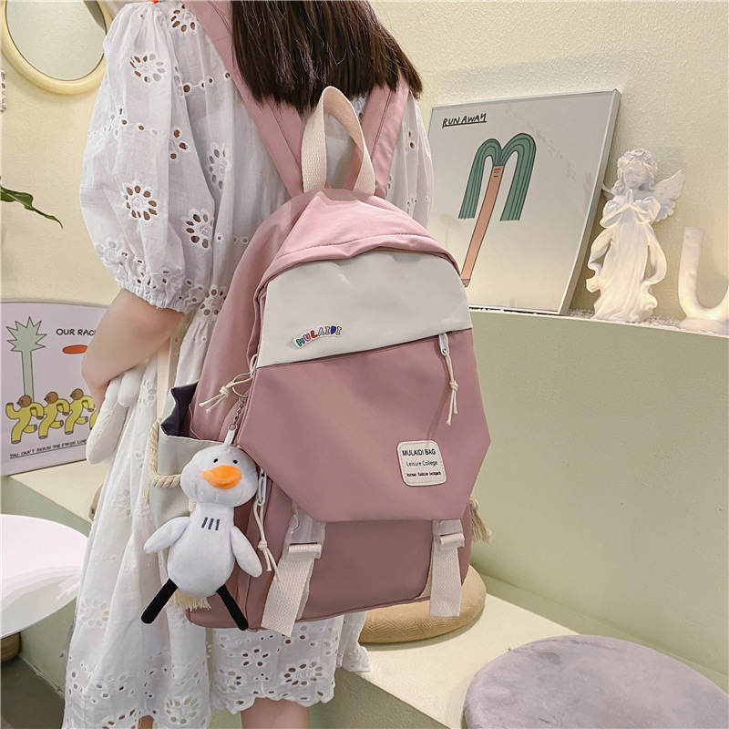 2022 Opening Season New School Bag Wholesale Korean Fashion Early High School Student Schoolbag Large Capacity Backpack