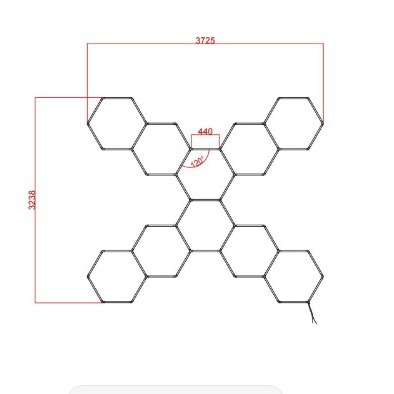 跨境蜂窝洗车灯110V汽车美容灯220V防水无尘贴膜机修车库工位灯