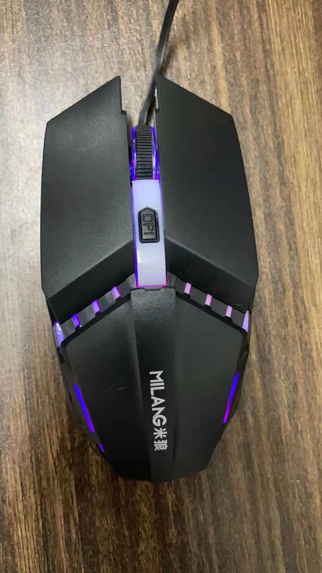 米狼m5七彩发光游戏鼠标有线usb电竞吃鸡游戏鼠标台式笔记本跨境