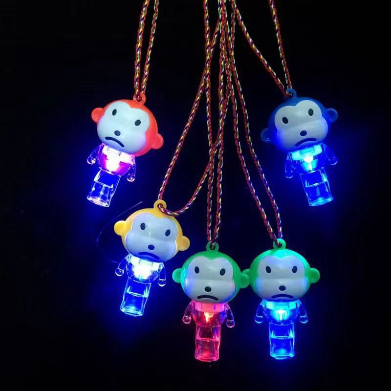 Floor Push Luminous Whistle Children's Creative Gifts Wechat Small Gifts Night Market Stall Luminous Toys Wholesale