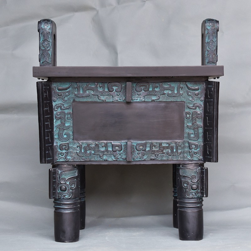 仿古青铜器商代司母戊鼎纯铜大方鼎公司开业礼品落地鼎摆件铜香炉