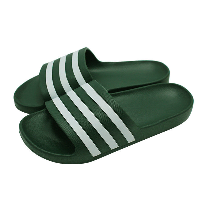 Sports Striped Slippers Female Online Influencer Same Fashion Korean Style Outdoor Beach Shoes Household Four Seasons Sandals for Men