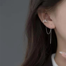 金亿心电图耳夹女百搭高级感特别设计感耳线简约冷淡风耳环韩版