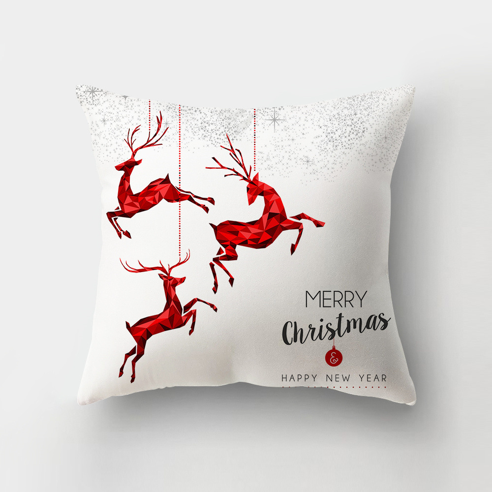 Cross-Border Nordic Hot Sale Christmas Home Bedroom Sofa Car Cushion Throw Pillowcase Amazon Printed Pillowcase