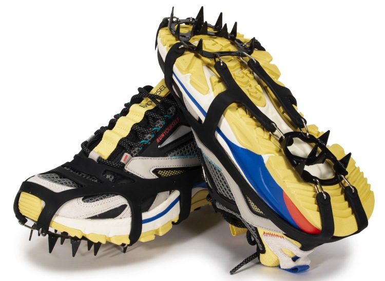 18齿户外登山防倒冰爪 雪地防倒鞋套雪爪 攀岩防护冰爪批发