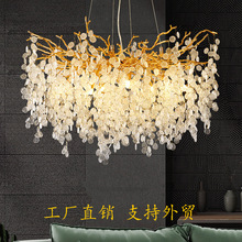 新款跨境水晶灯轻奢餐厅卧室美式法式吊灯中山工厂爆款灯客厅灯具