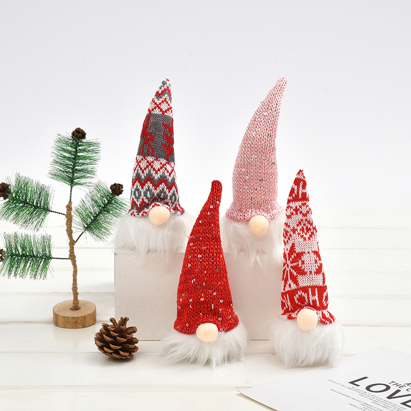 Cross-Border New Arrival Christmas Product Warm Light Luminous Faceless Old Forest Elf Pendant Christmas Tree Decoration Props