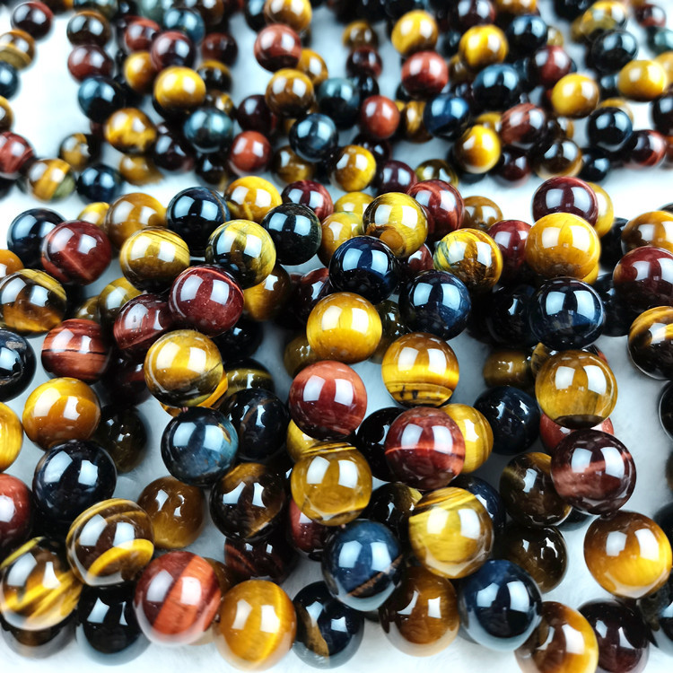 【赠送鉴定书】精品aa级七彩虎眼石手链男女款虎睛石玉石手串批发