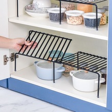 厨房分层架橱柜置物架伸缩碗碟锅台面可伸缩加长下水槽锅具收纳架