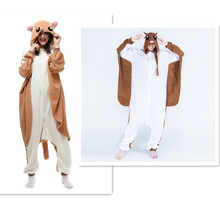 kigurumi飞天鼠Squirrel卡通动物连体睡衣外贸情侣家居服表演服