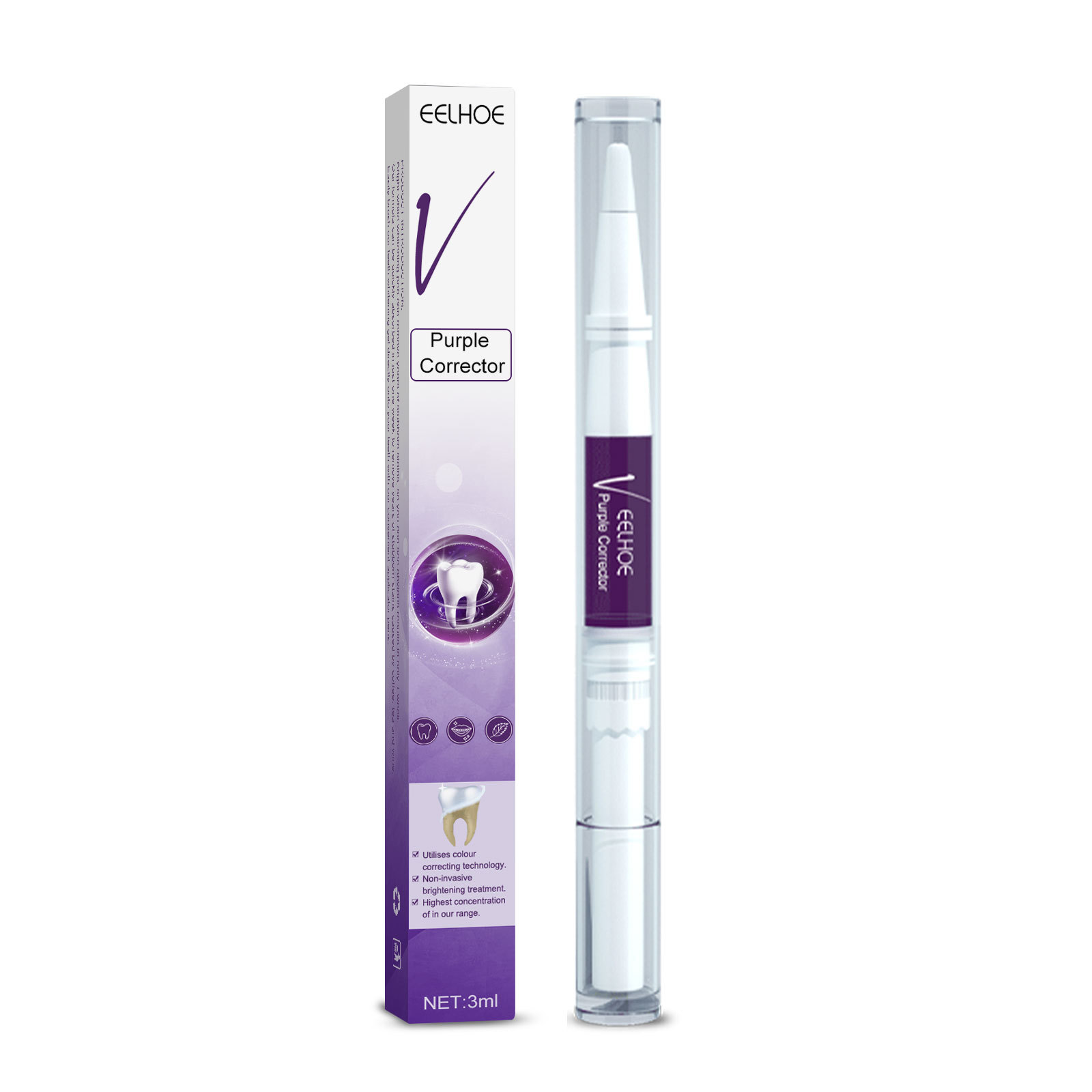 Eelhoe V34 Purple Toning Teeth Whitening Pen