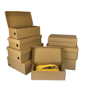 飞机盒快递盒儿童手提鞋盒男鞋女鞋收纳纸盒白色可印logo黑色牛皮